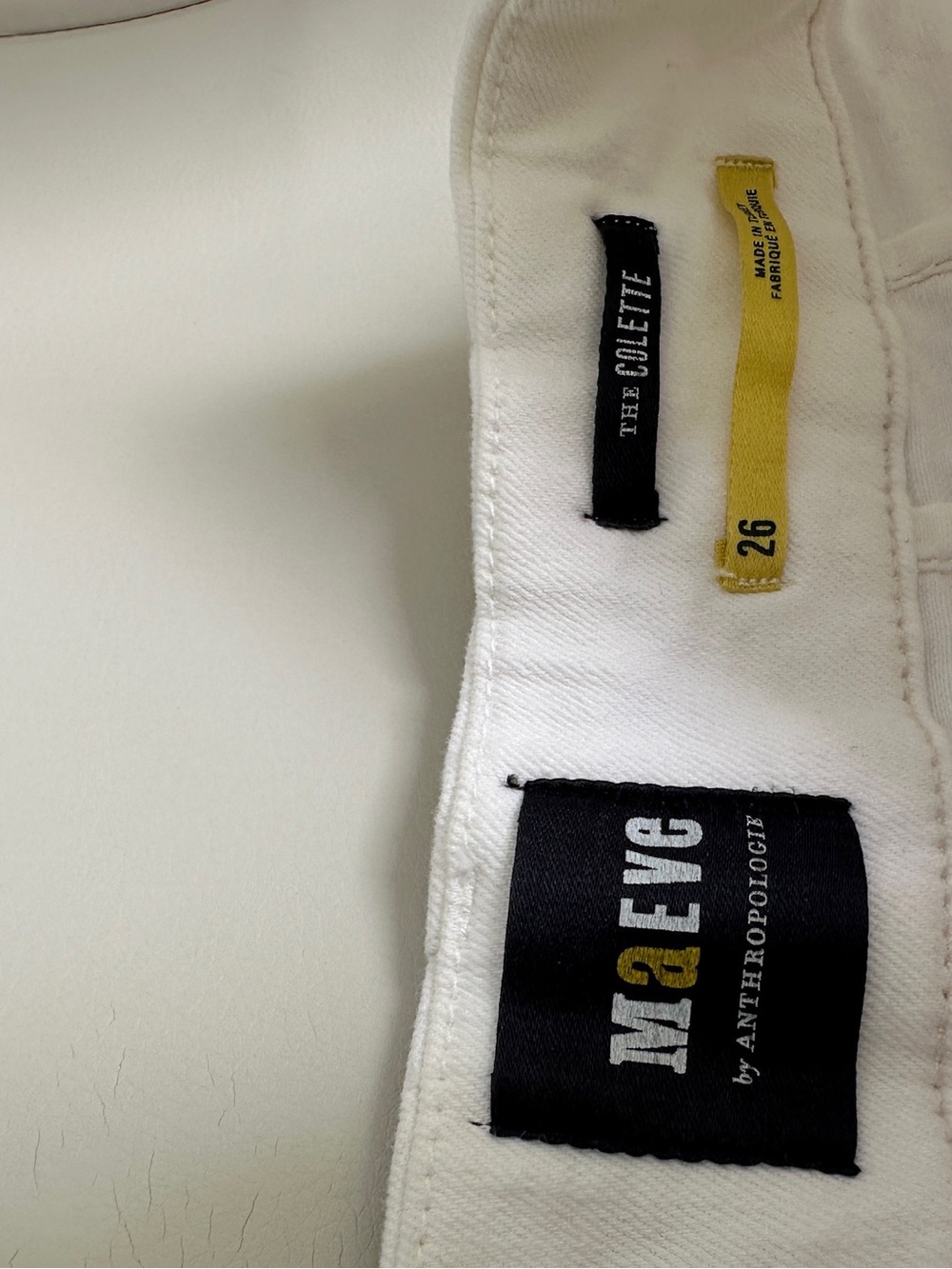 Anthropologie Maeve White Colette Denim Jean Shorts in Size 26 - Picture 8 of 10